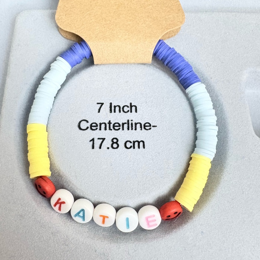 KATIE 7” name bracelet. Can make custom name please look for our custom listing